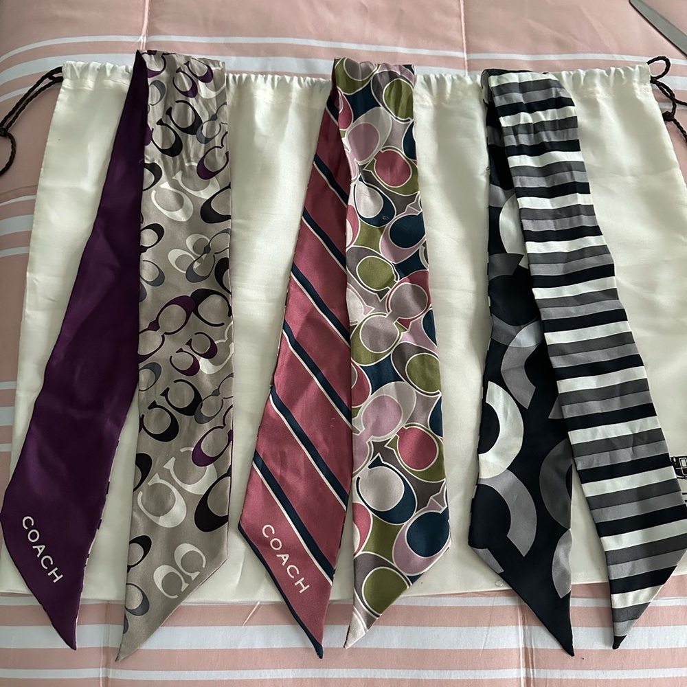 Coach silk scarves